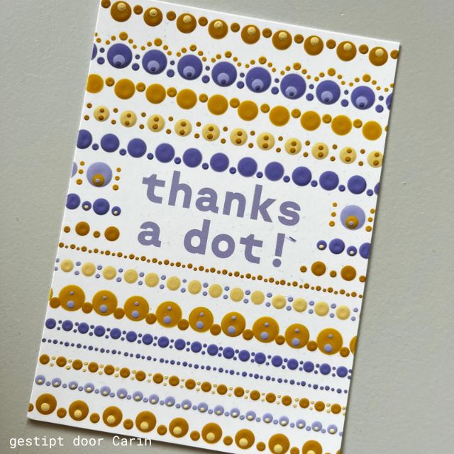 D.i.y. kaart voorbedrukt Thanks a dot - Afbeelding 5