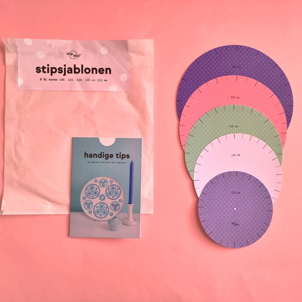 Stipstijl sjablonen 5 XL maten - Afbeelding 2