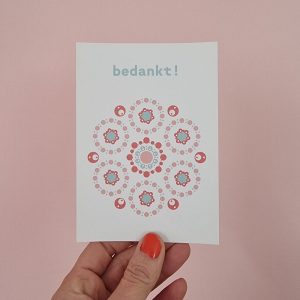 Ansichtkaart Bedankt