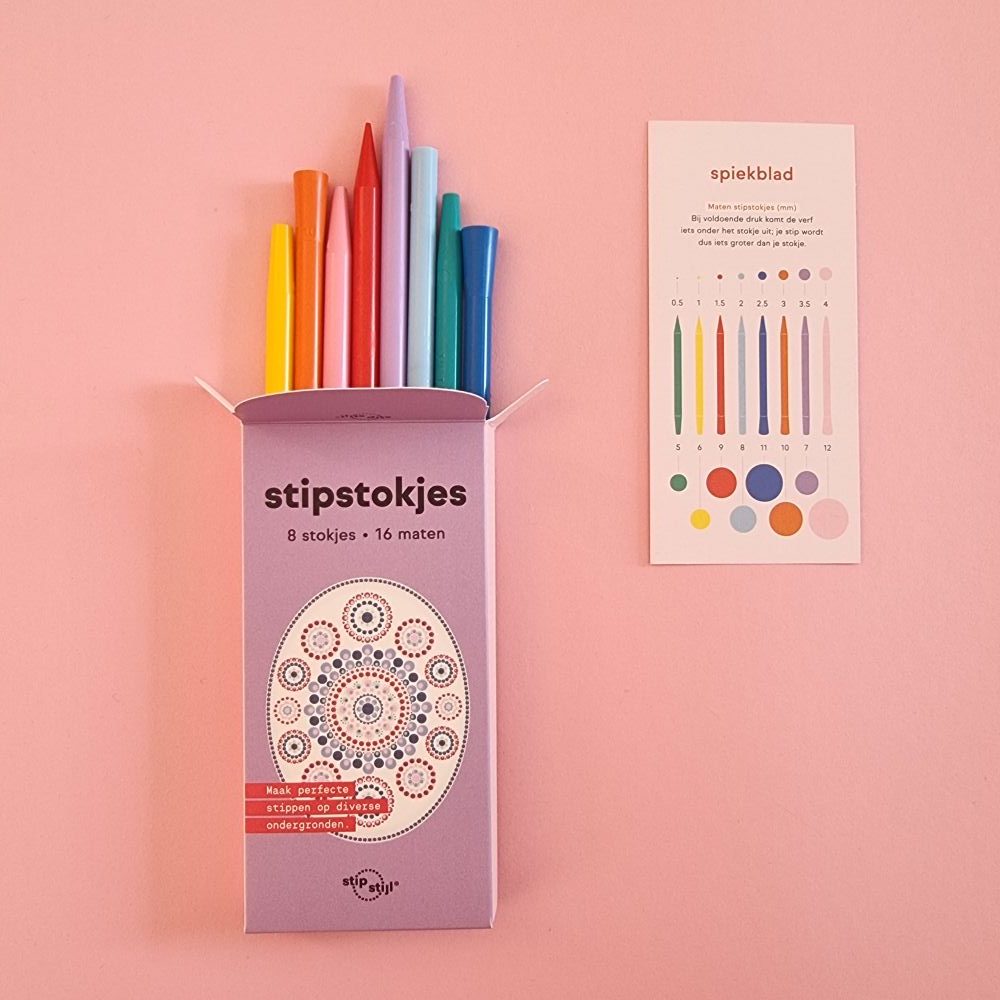 NIEUW: doosje voor complete set Stipstijl stipstokjes - Afbeelding 2